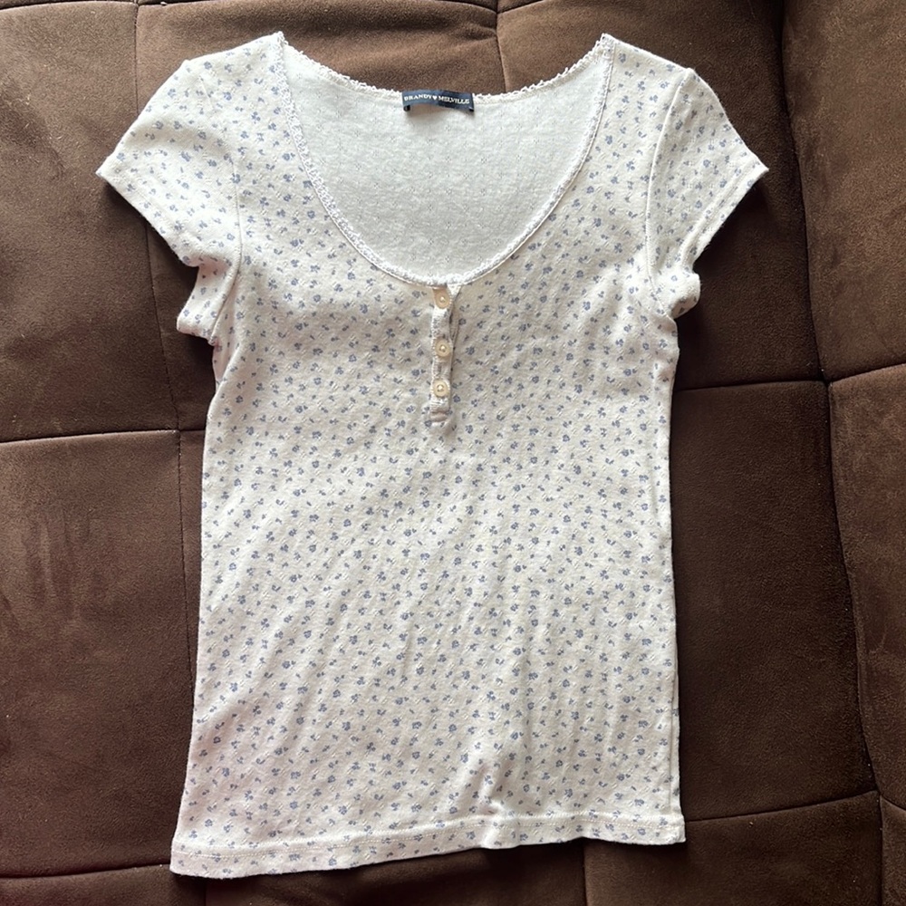 brandy melville zelly eyelet floral top
